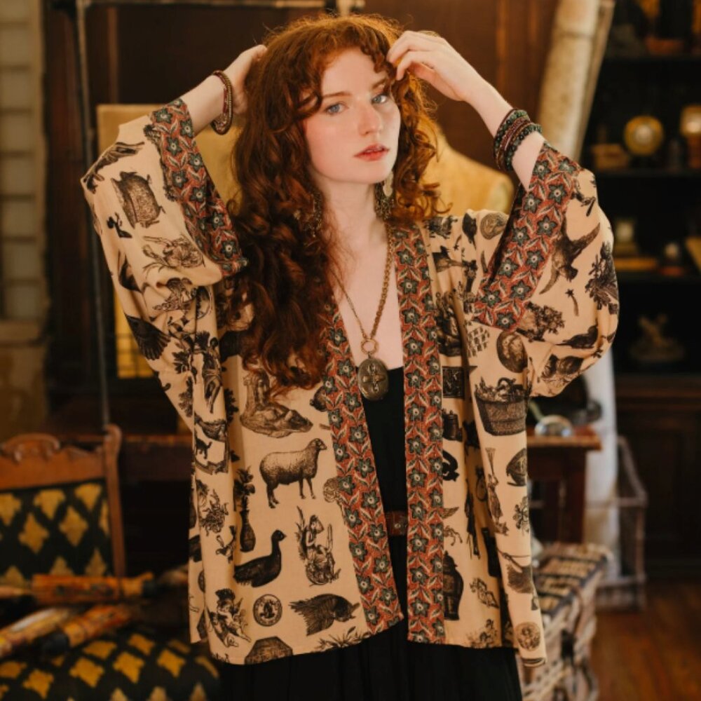 Market of Stars "Curiosities" pixie cropped duster, New without Tags